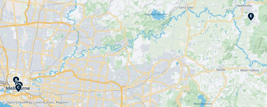 Map of Melbourne