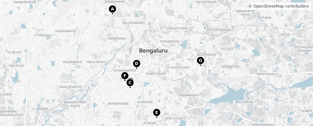 Map of Bangalore