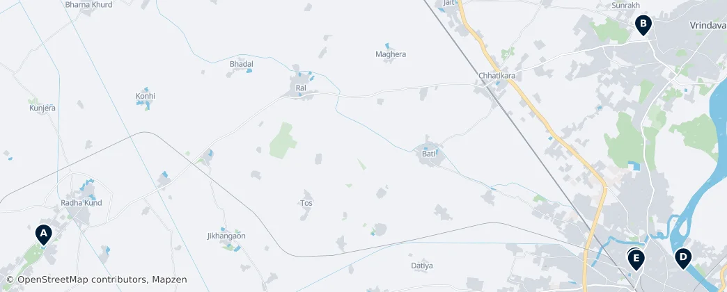 Map of Mathura
