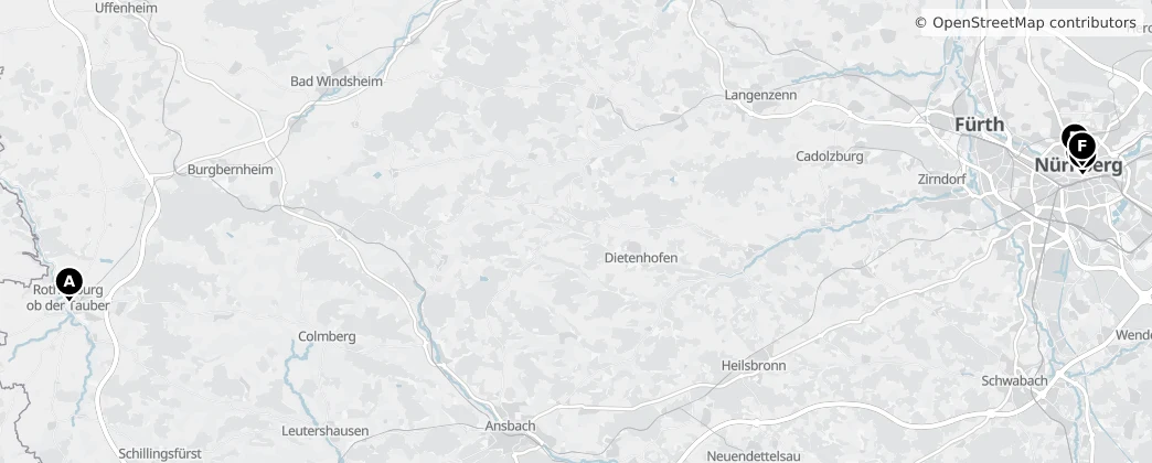 Map of Mittelfranken