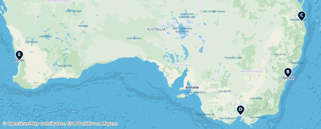 Map of Australien