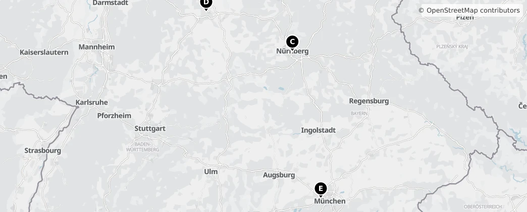 Map of Bayern