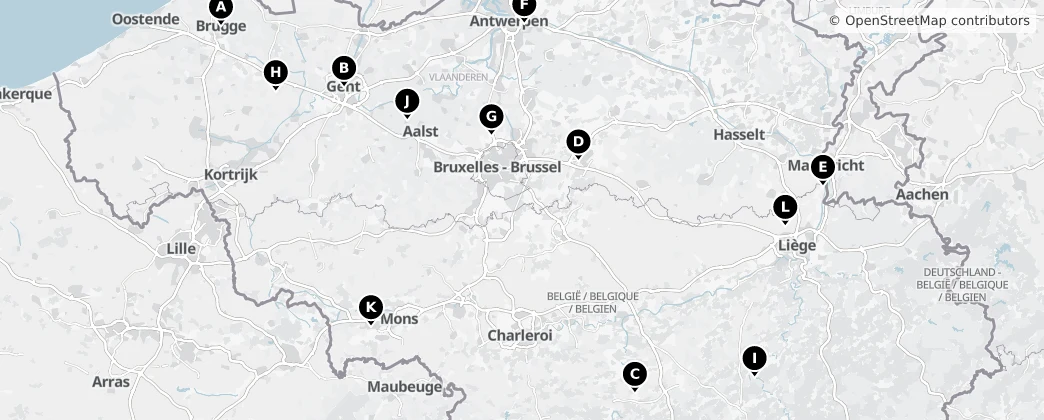 Map of Belgien