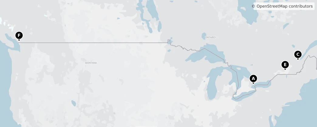 Map of Kanada