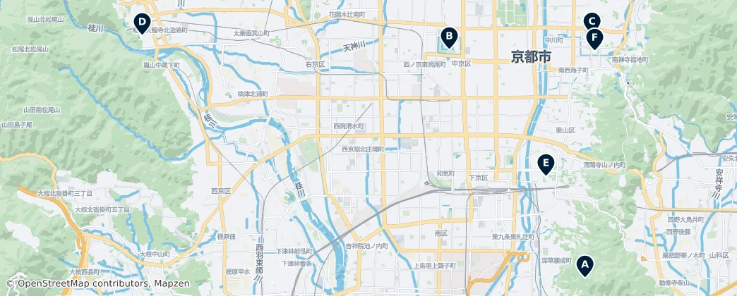 Map of Kyōto