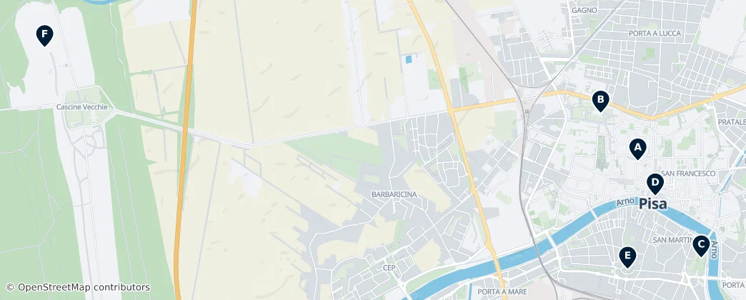 Map of Pisa