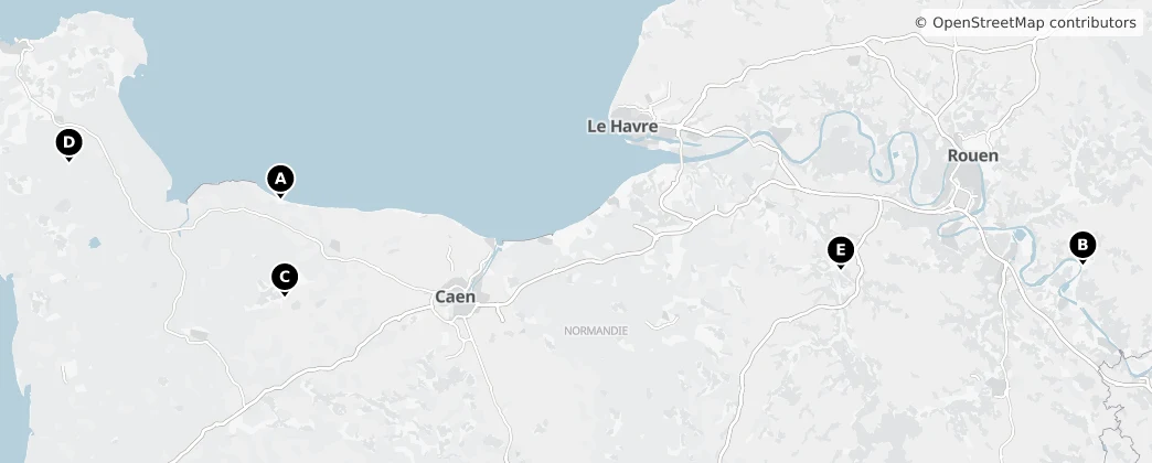 Map of Province apostolique de Normandie