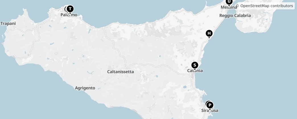 Map of Autonome Region Sizilien