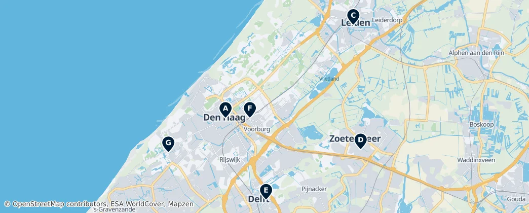 Map of Südholland