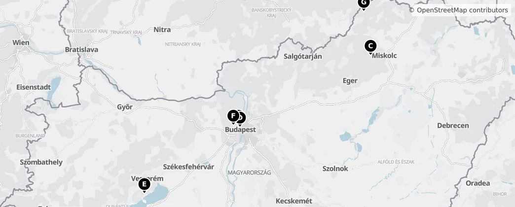 Map of Ungarn