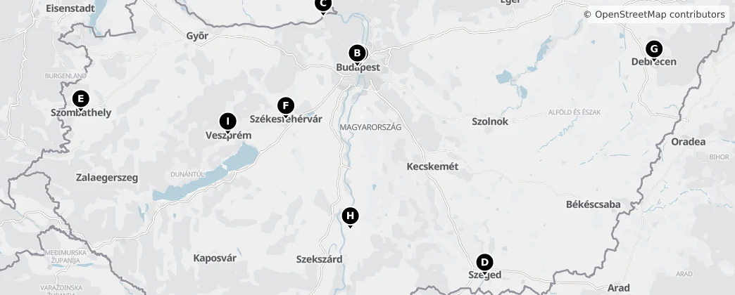 Map of Ungarn