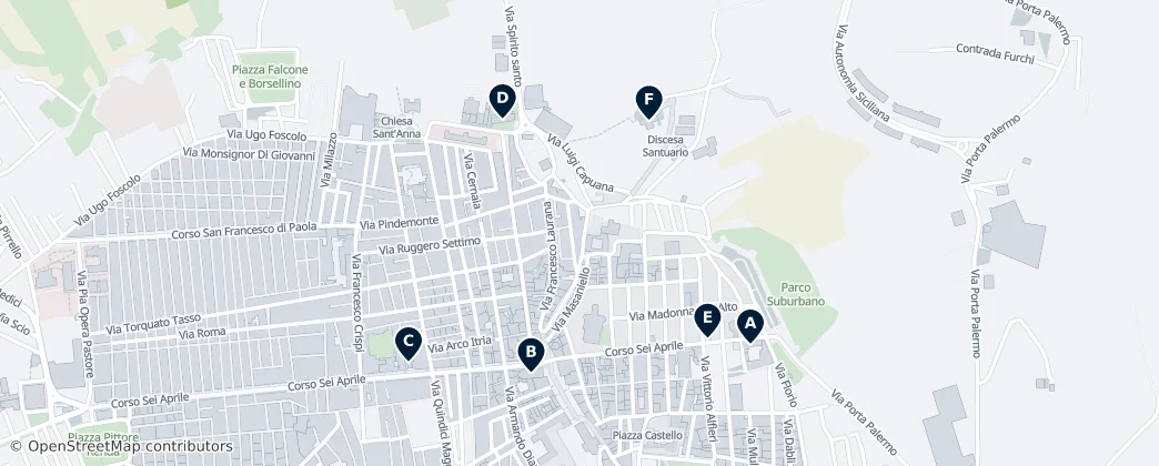 Map of Alcamo