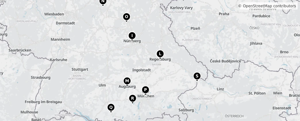 Map of Bayern