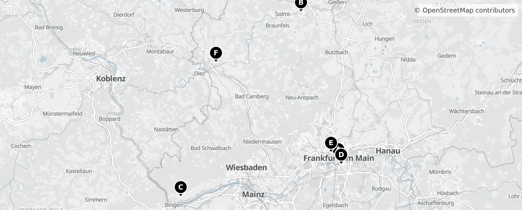 Map of Hessen