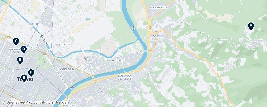 Map of Turin