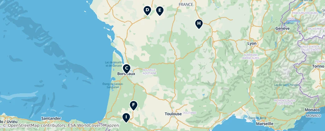 Map of Neu-Aquitanien
