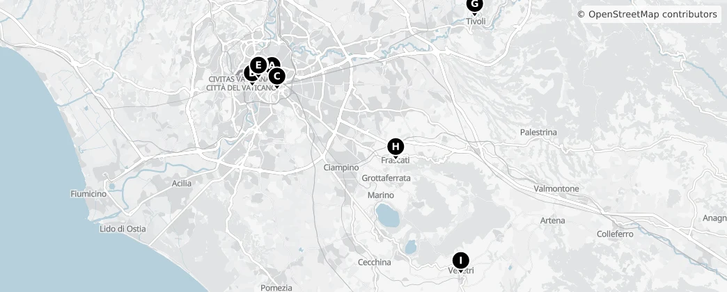 Map of Metropolitanstadt Rom