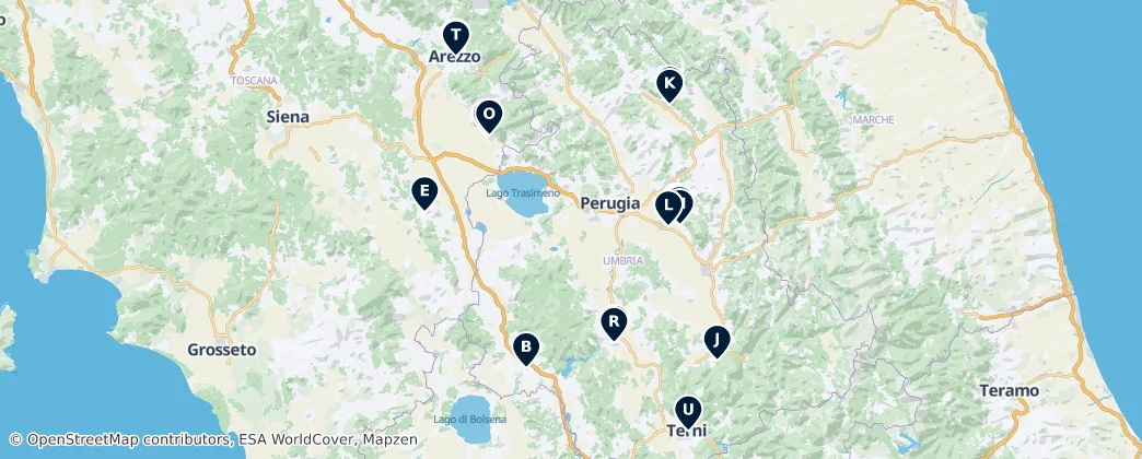 Map of Umbrien