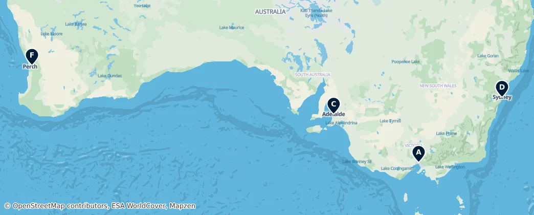 Map of Australien