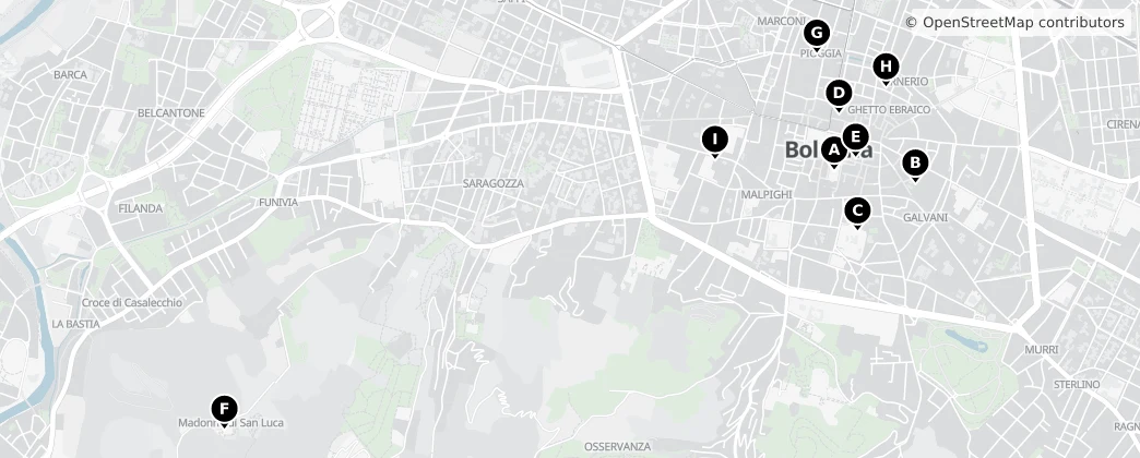 Map of Bologna