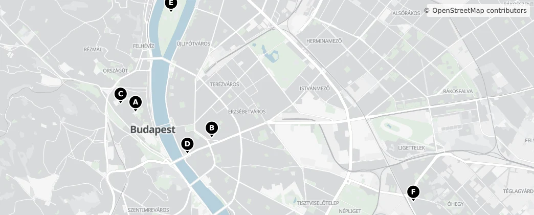 Map of Budapest