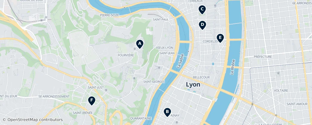 Map of Vieux-Lyon