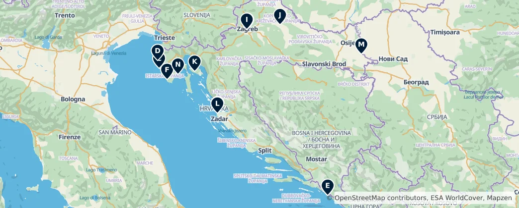 Map of Kroatien