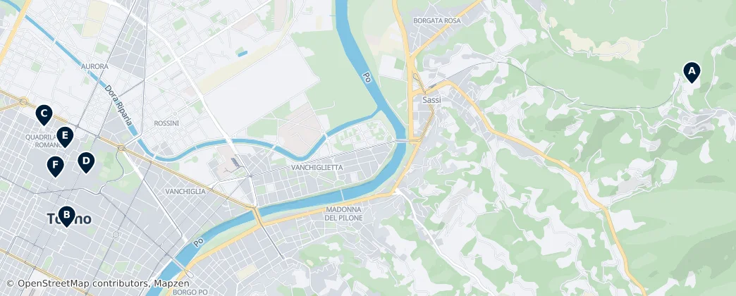 Map of Turin
