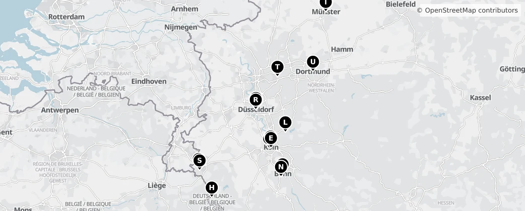 Map of Nordrhein-Westfalen