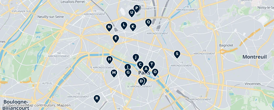 Map of Paris