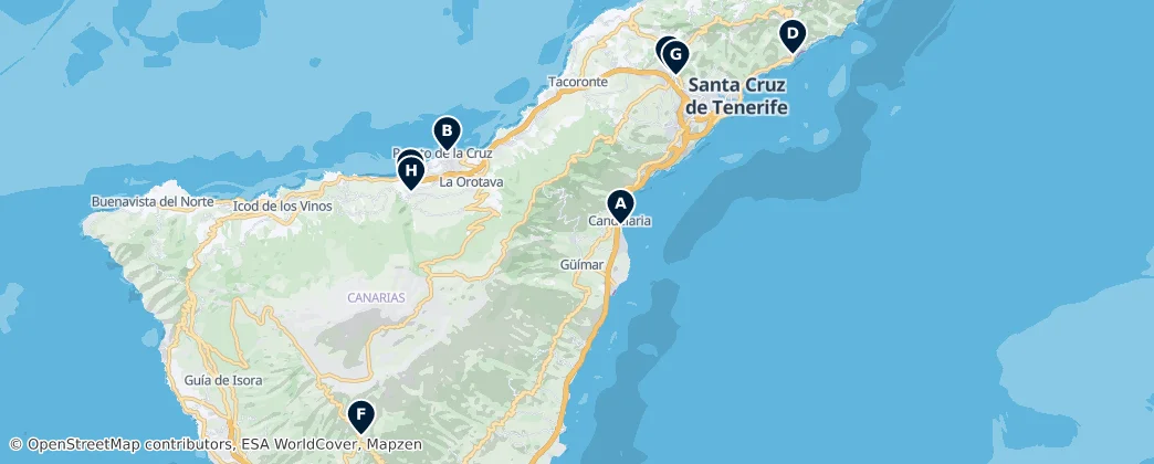 Map of Teneriffa