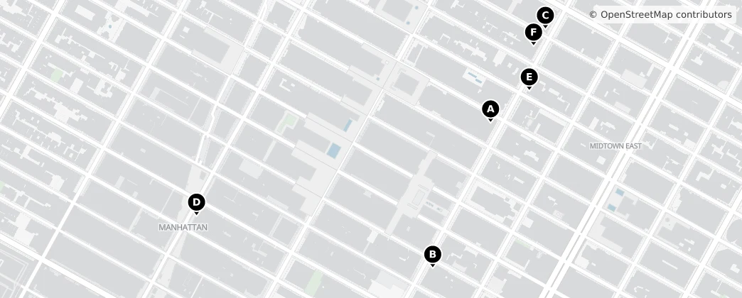 Map of Manhattan Community Board 5