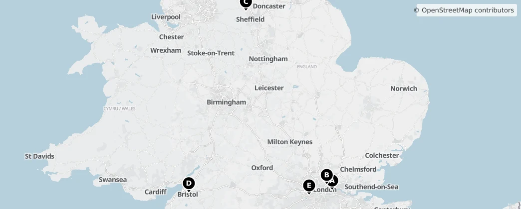 Map of England