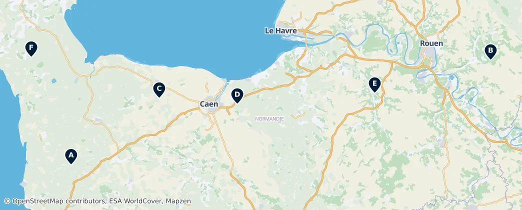 Map of Normandie