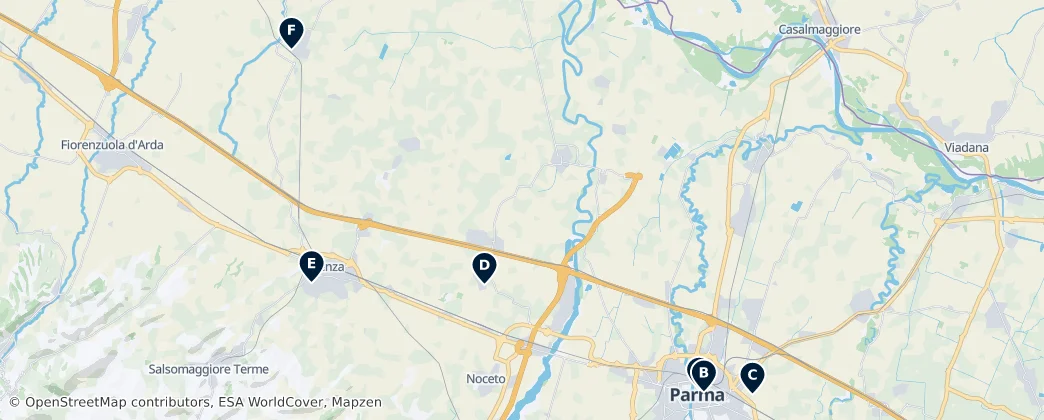 Map of Parma