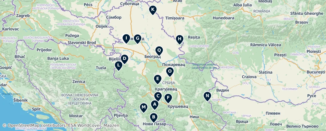 Map of Serbien