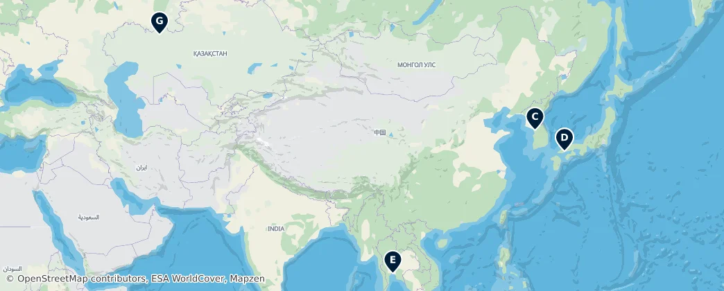 Map of Asien