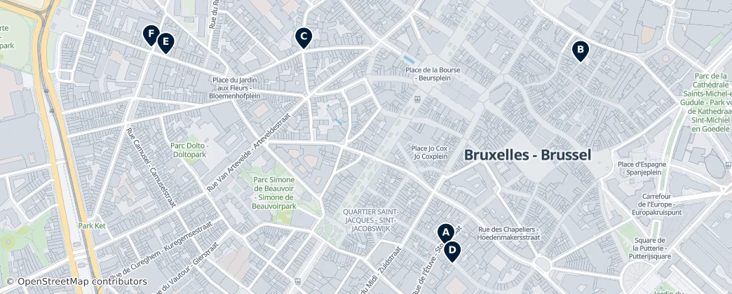 Map of Bezirk Brüssel-Hauptstadt