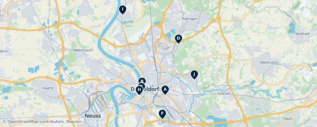 Map of Düsseldorf