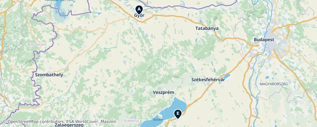 Map of Transdanubien
