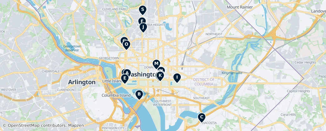 Map of Washington, D. C.