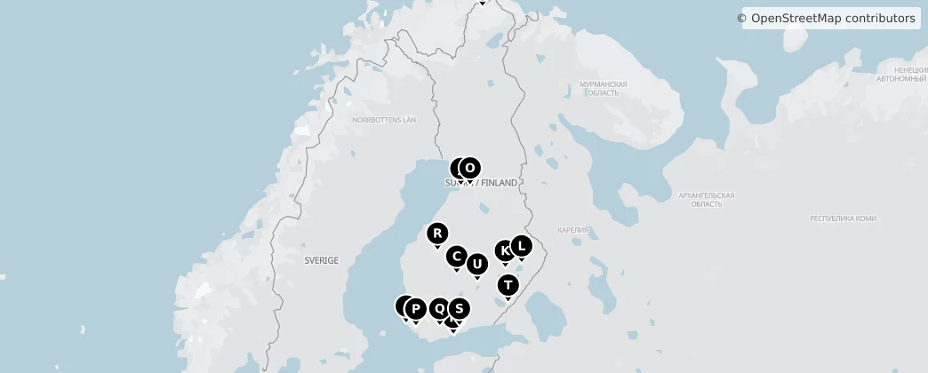 Map of Finnland