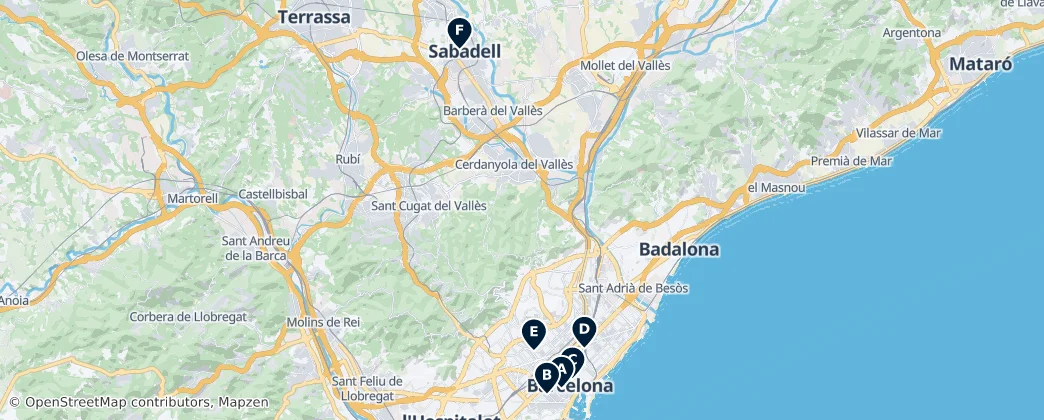 Map of Katalonien