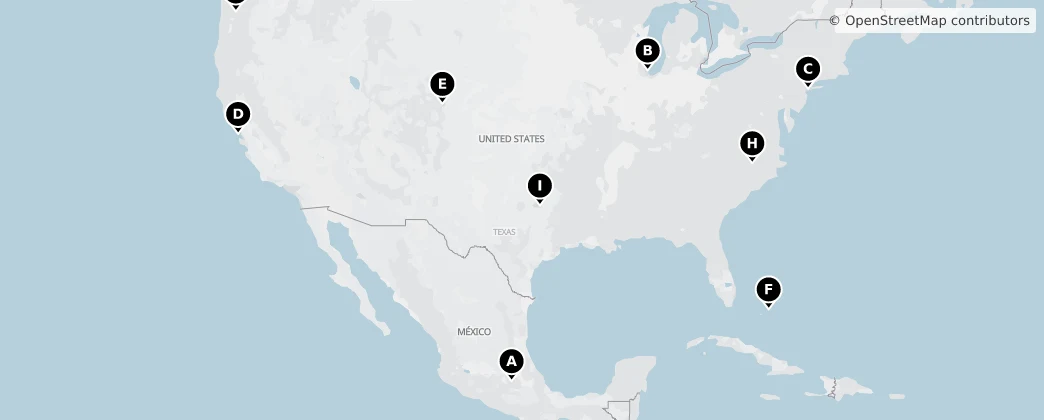 Map of Nordamerika