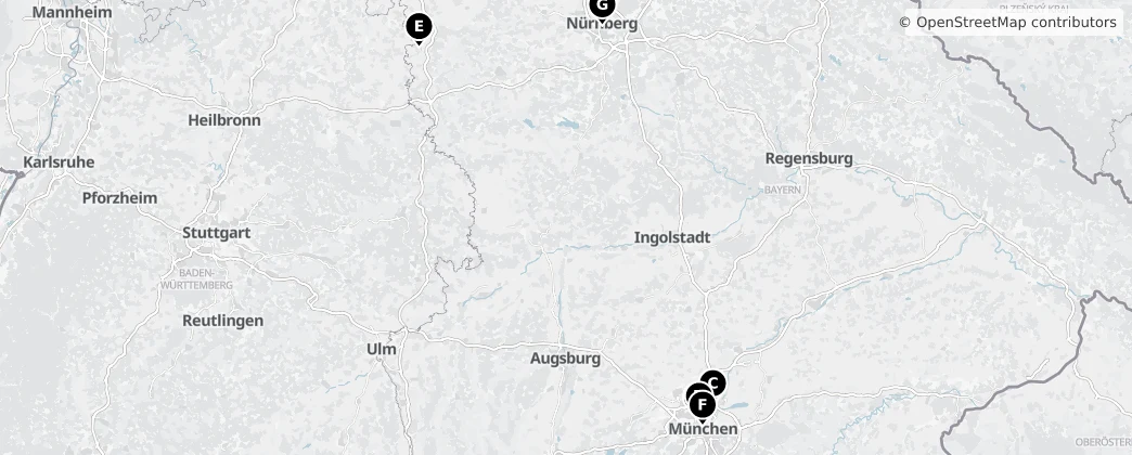 Map of Bayern