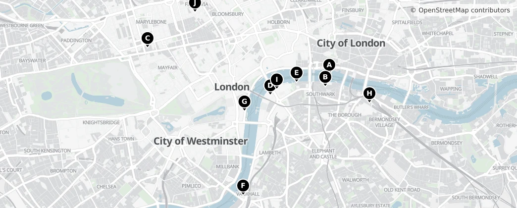 Map of City of Westminster