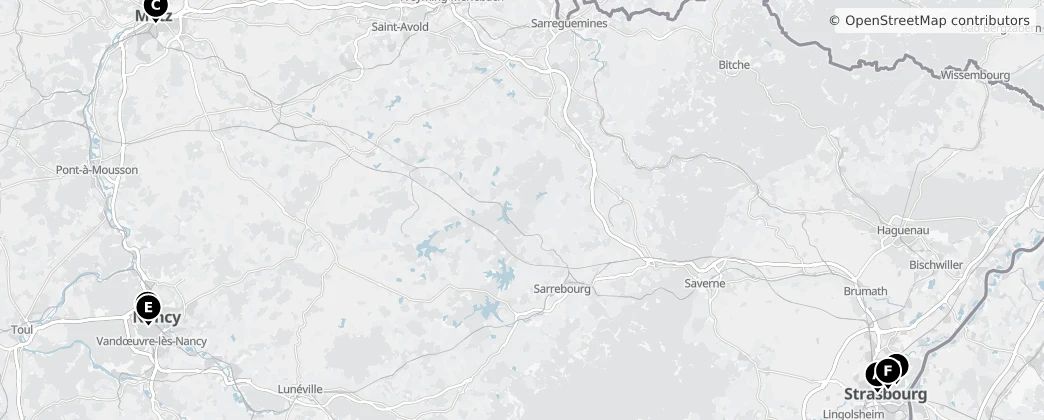 Map of Grand Est