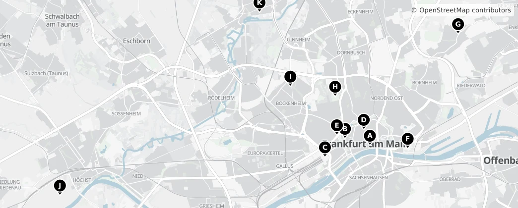 Map of Frankfurt am Main