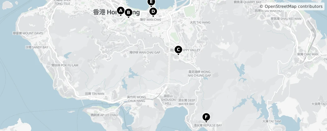 Map of Hong Kong Island