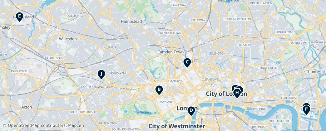 Map of Middlesex